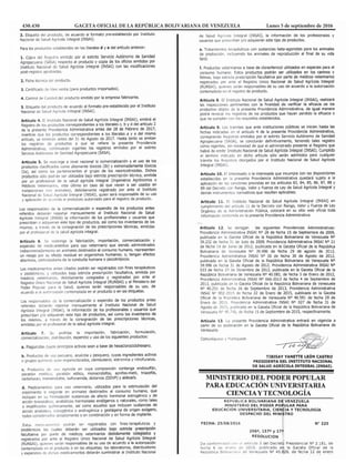 430.430 GACETA OFICIAL DE LA REPÚBLICA BOLIVARIANA DE VENEZUELA		 Lunes 5 de septiembre de 2016
 