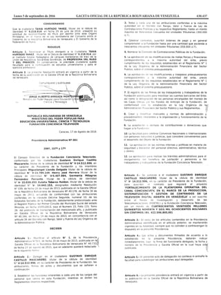 Lunes 5 de septiembre de 2016	 GACETA OFICIAL DE LA REPÚBLICA BOLIVARIANA DE VENEZUELA	 430.437
 