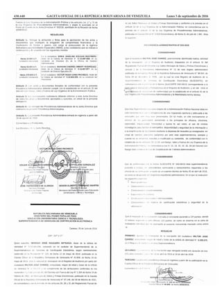 430.440 GACETA OFICIAL DE LA REPÚBLICA BOLIVARIANA DE VENEZUELA		 Lunes 5 de septiembre de 2016
 