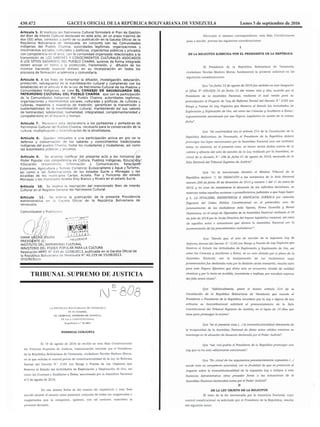 TRIBUNAL SUPREMO DE JUSTICIA
430.472 GACETA OFICIAL DE LA REPÚBLICA BOLIVARIANA DE VENEZUELA		 Lunes 5 de septiembre de 2016
 