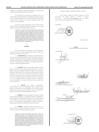 430.482 GACETA OFICIAL DE LA REPÚBLICA BOLIVARIANA DE VENEZUELA		 Lunes 5 de septiembre de 2016
 
