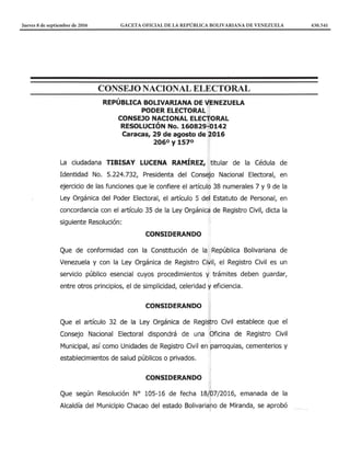 Jueves 8 de septiembre de 2016	 GACETA OFICIAL DE LA REPÚBLICA BOLIVARIANA DE VENEZUELA	 430.541
 