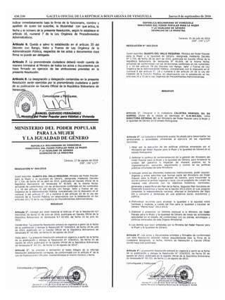 430.530 GACETA OFICIAL DE LA REPÚBLICA BOLIVARIANA DE VENEZUELA		 Jueves 8 de septiembre de 2016
 