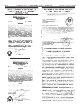 430.572 GACETA OFICIAL DE LA REPÚBLICA BOLIVARIANA DE VENEZUELA	 Martes 13 de septiembre de 2016
MINISTERIO DEL PODER POPU...