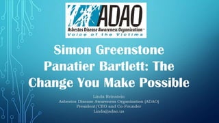 Simon Greenstone Panatier Bartlett: The Change You Make Possible