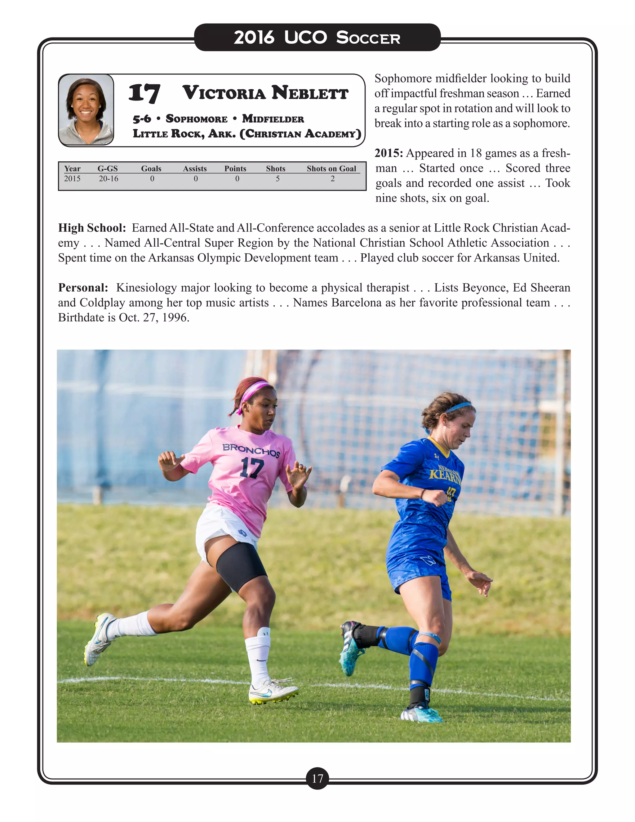 2016 UCO Soccer Media Guide PDF