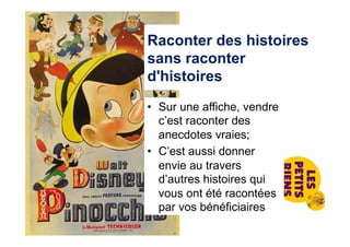 Exercice
Pas plus de 5 minutes ;o)
Conseiller un magasin / un
évènement en 4 étapes
Expliquer mon job
 