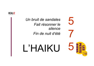 Jour 3
en faire des tonnes
pour dire très peu
mais très bien
 