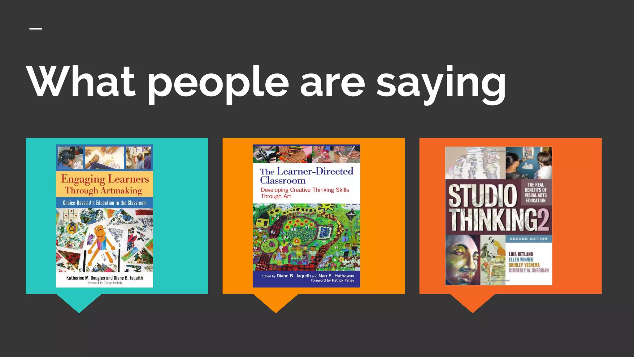 What?
WHAT IS IT? Explain your work of art.
Examples​: This is a metaphor for something that bothers me....This is an experimentation with
found objects.... This is a collection of visual research about…This is some information I gathered
about…This is an interpretation of a painting by…This is a brainstorm that I put together to....
Why?
WHY DID YOU MAKE IT? Explain how this piece helps you in your project
Examples​: ...to get ideas about...to get me thinking about...To show what I have learned
about...To explore the idea of...To examine the shape/ form/ texture/
pattern of...To analyze the style of...To try out the technique
How?
HOW DID I MAKE IT? Explain how you created the piece of work.
Examples​: I torn the pages and....I constructed it from...I built it up by collaging..I gathered the
images from the internet (must site sources using ...)I photocopied the image from a book called
(must site source and include the image)I found the information on a site called (must site the
source using...)
Quality?
HOW GOOD IS IT? What are you pleased with? What could you improve?
Examples​: I am pleased with the way I...One good element of this work is...The best feature of
this work is...A section of this work that is particularly successful is....I’m not happy with...One
area that I could improve is....The least successful part of the work is...I wish that I had...
Learning
WHAT DID I LEARN? What have you found out?What are your next steps?
Examples​: I improved on my skills in...I.I have a better idea of...I have a deeper understanding
of...I feel more confident about...Next I will try...To follow this up, I will ...To build on this piece of
work I hope to...
 