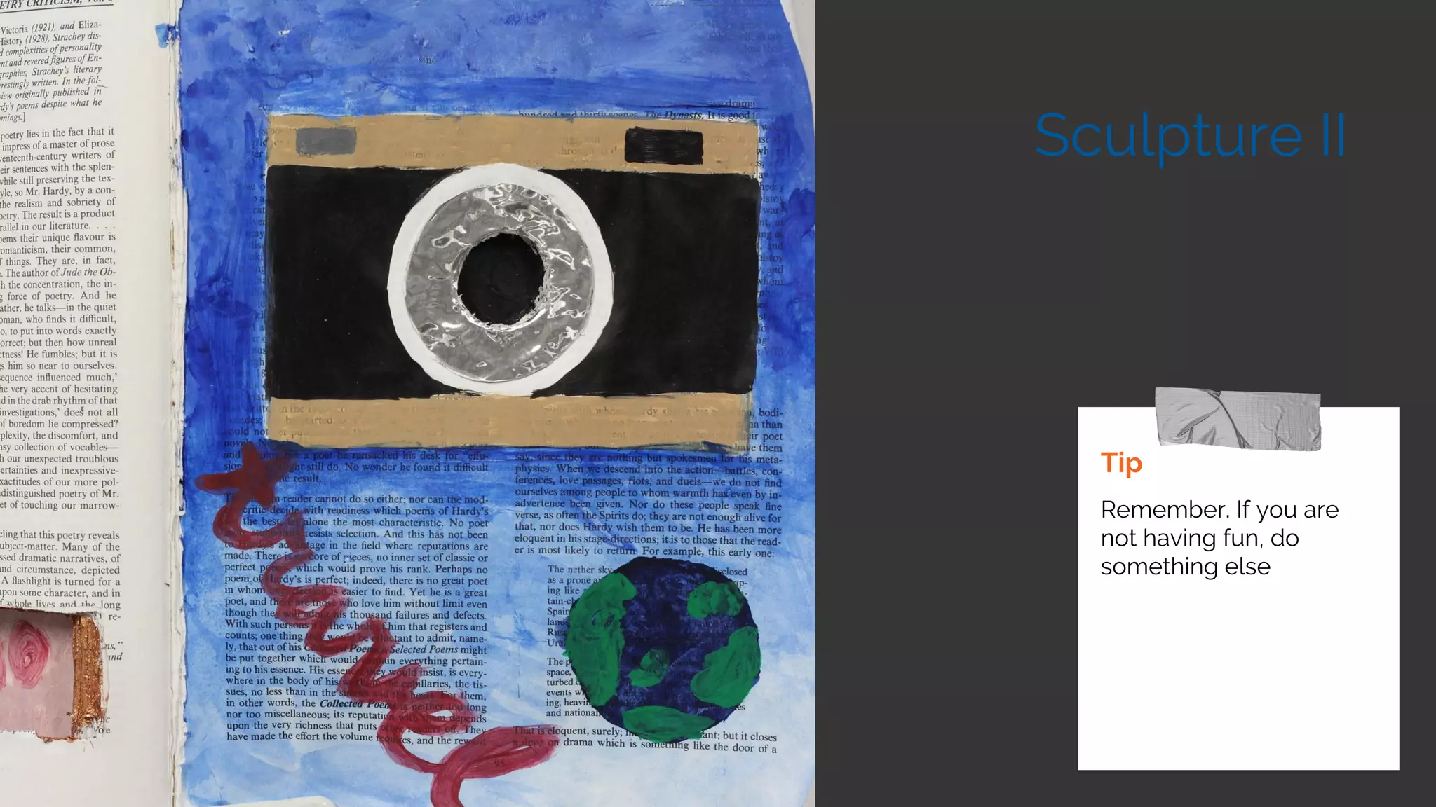 What’s in the box
challenge:
Working in your group,
you have 45 minutes to
create a face using
everything in the box
and anything else you
can find.
Art 1B
 