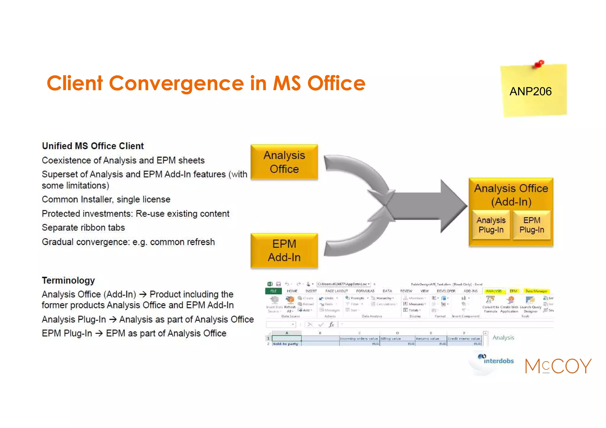 Client Convergence in MS Office ANP206
 