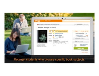 Retarget students who browse specific book subjects.
 