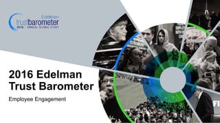Employee Engagement
2016 Edelman
Trust Barometer
 