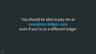You should be able to pay me at
evan@my-ledger.com
even if you’re on a different ledger
 