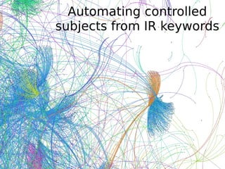 Automating controlled
subjects from IR keywords
 