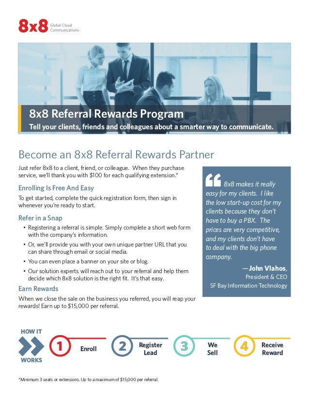 8x8 referral rewards program