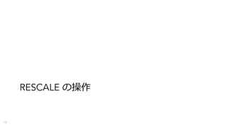 RESCALE の操作
12
 