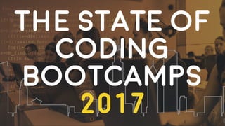 The STATE OF
CODING
BOOTCAMPS
2017
 