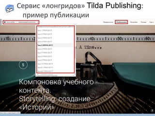Сервис «лонгридов» Tilda Publishing:
пример публикации
 