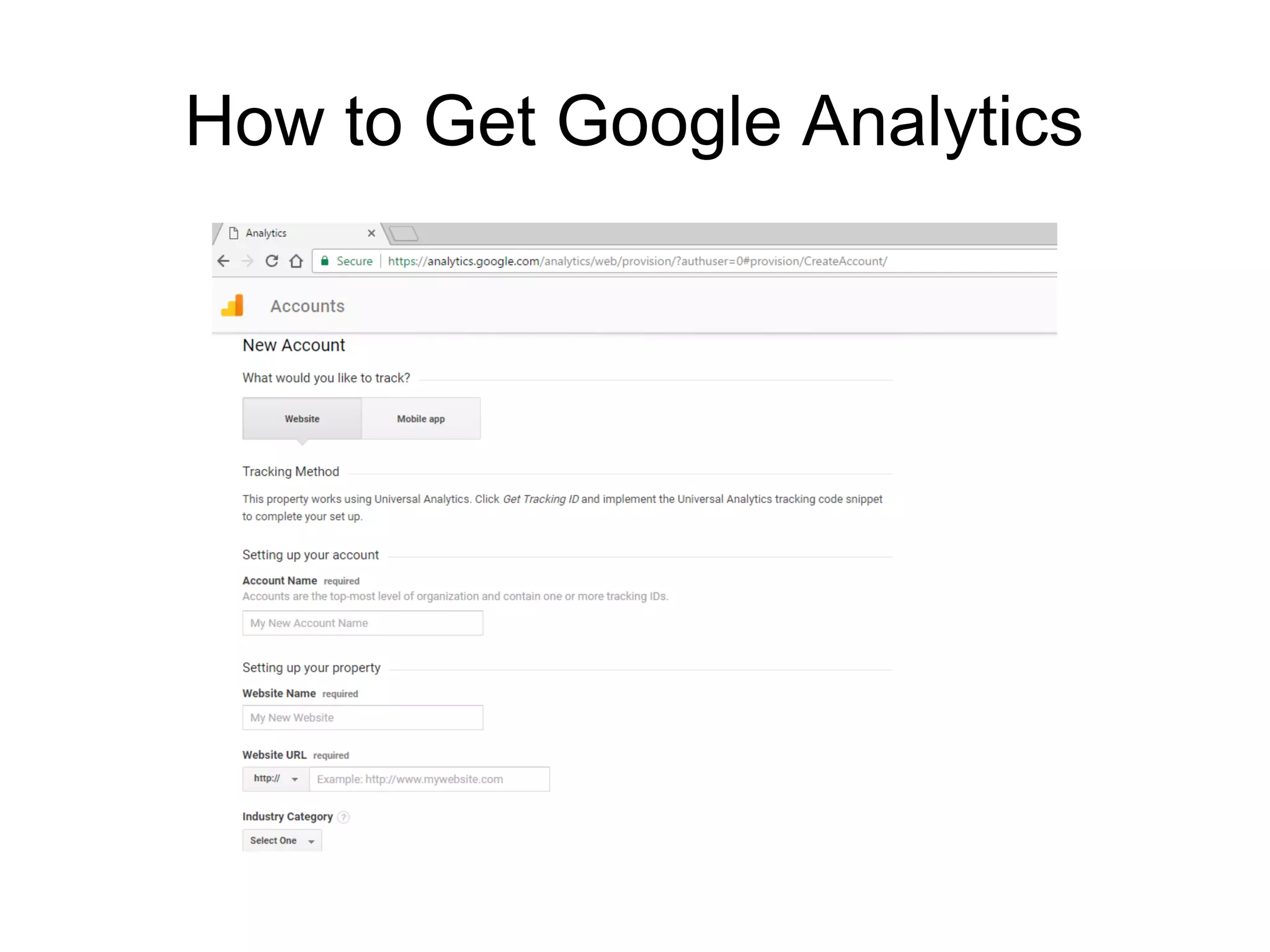 How to Get Google Analytics
 