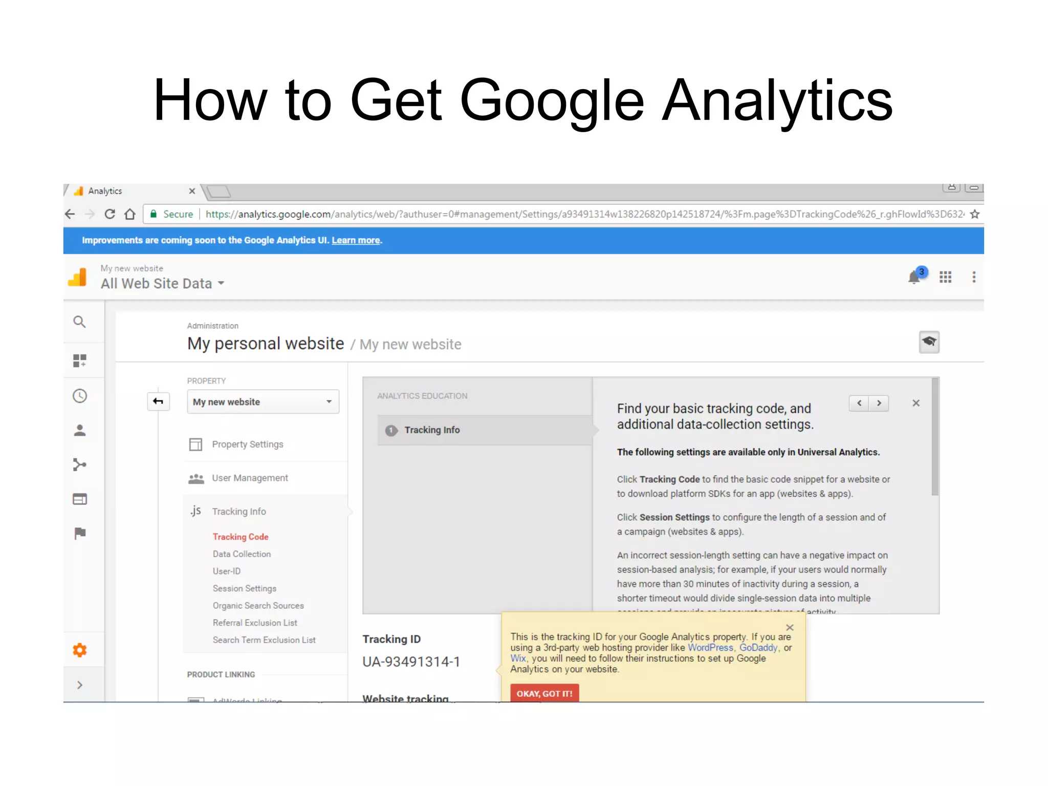 How to Get Google Analytics
 
