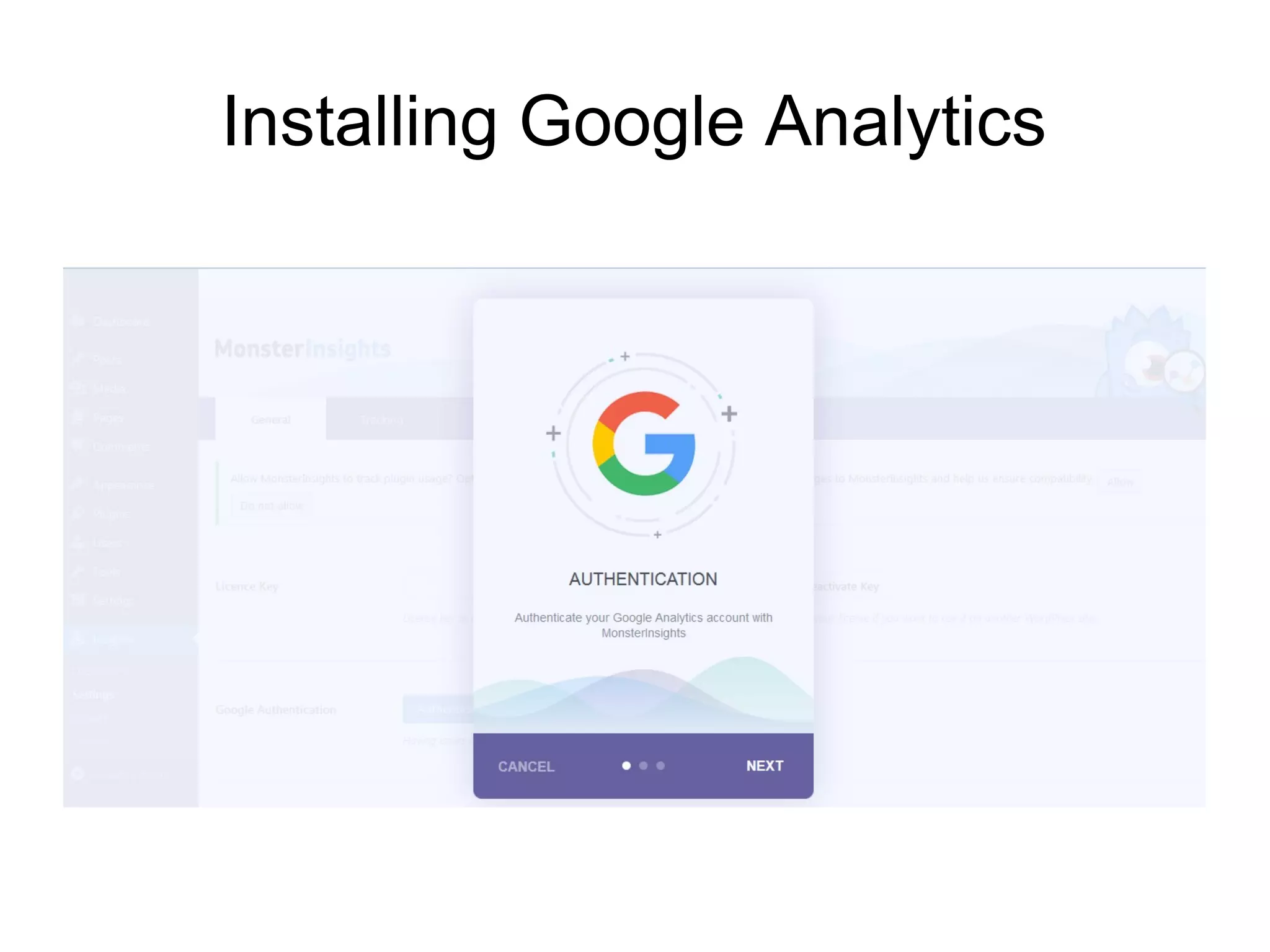 Installing Google Analytics
 