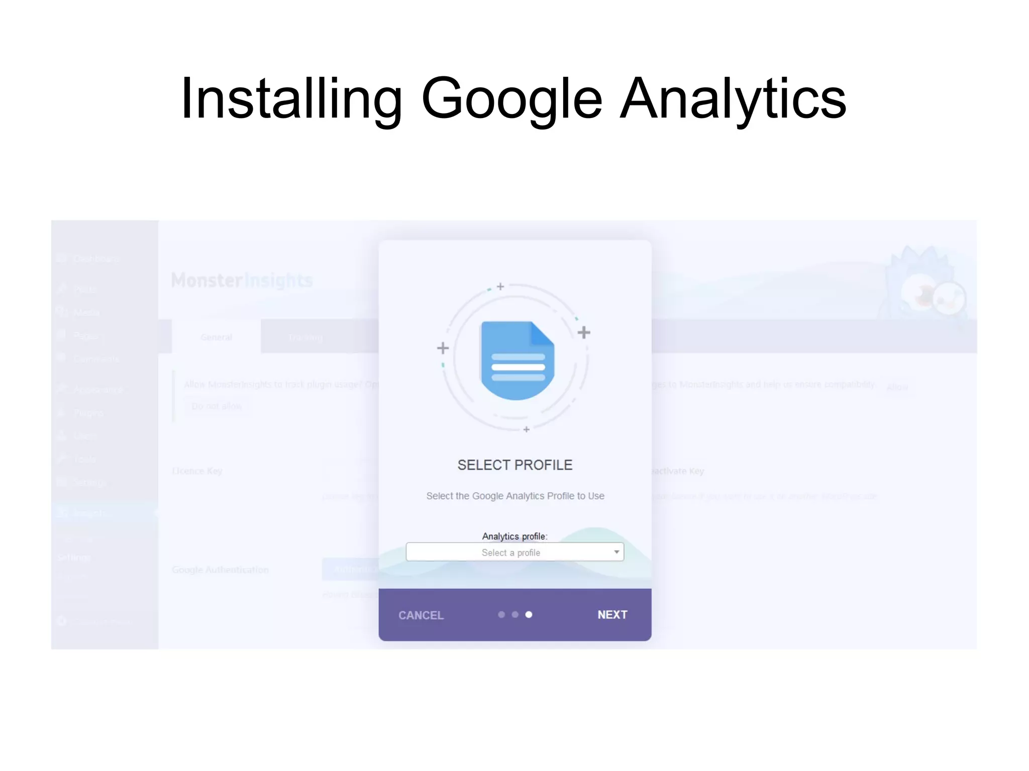 Installing Google Analytics
 