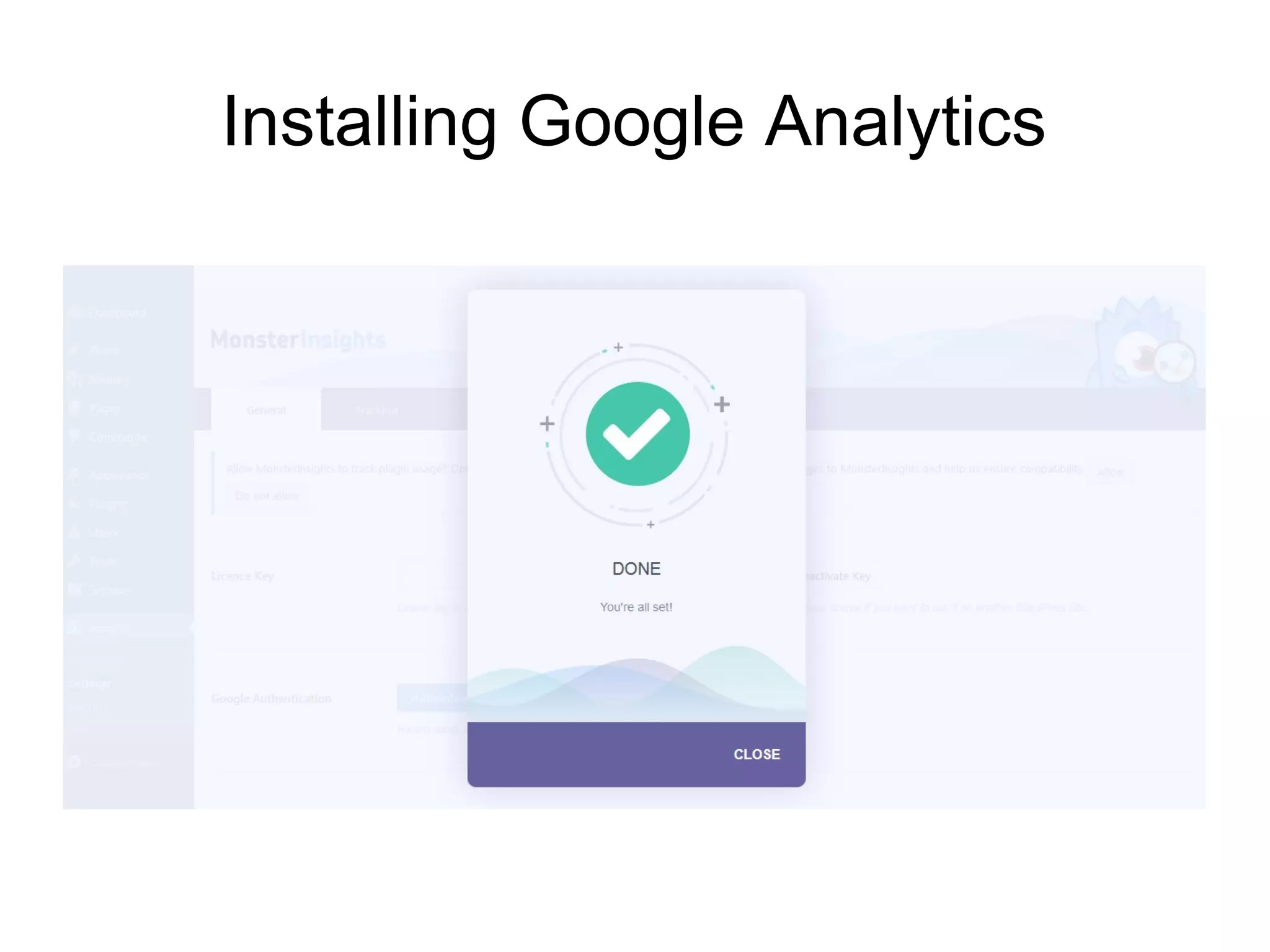 Installing Google Analytics
 