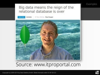 Copyright (c) 2009-2015 by Data Geekery GmbH. Slides licensed under CC BY SA 3.0
Intro SQL and Java jOOQ Examples
Source: www.itproportal.com
 