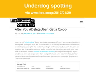Underdog spotting
via www.ioo.coop/2017/01/29
 