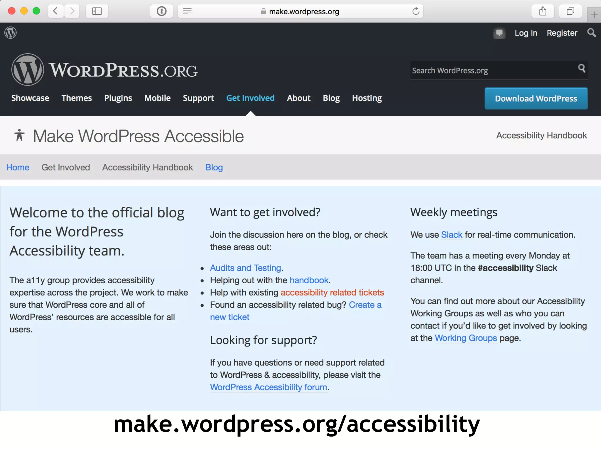 make.wordpress.org/accessibility
 