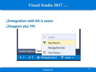 Increasing productivity using visual studio 2017 | PPTX