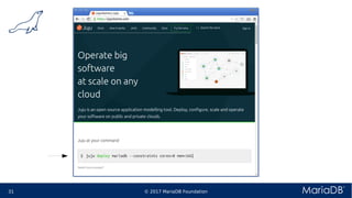 © 2017 MariaDB Foundation31
 