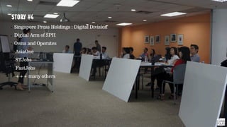 STORY #4
‣ Singapore Press Holdings : Digital Division
‣ Digital Arm of SPH
‣ Owns and Operates
‣ AsiaOne
‣ STJobs
‣ FastJobs
‣ +++ many others
 