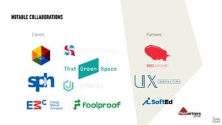 NOTABLE COLLABORATIONS
Clients Partners
 