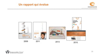 23
Un rapport qui évolue
2009 2013 2015
2011
 