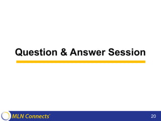 Question & Answer Session
20
 