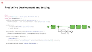Productive development and testing
 