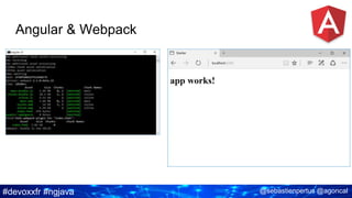 #devoxxfr #ngjava @sebastienpertus @agoncal
Angular & Webpack
 