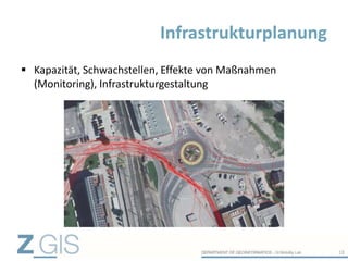  Kapazität, Schwachstellen, Effekte von Maßnahmen
(Monitoring), Infrastrukturgestaltung
Infrastrukturplanung
18
 