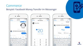 Commerce
Beispiel: Facebook Money Transfer im Messenger
 