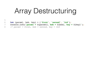 Some PropTypes
Component Command
PropTypes.array an optional array
PropTypes.bool an optional bool
PropTypes.element An optional React element
PropTypes.func An optional function
PropTypes.node Anything that can be rendered
PropTypes.number An optional number
PropTypes.object An optional object
PropTypes.string An optional string
PropTypes.symbol An optional Symbol
 
