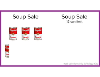 Soup Sale Soup Sale
12 can limit
- 1998 Cornell University psychology study
 