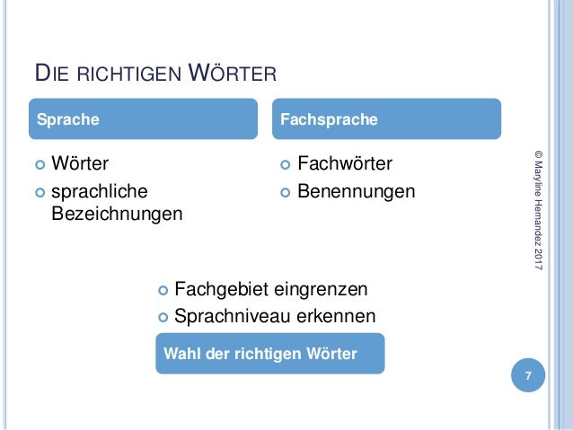 Kennenlernen fachwort