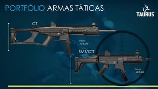 PORTFÓLIO ARMAS TÁTICAS
SMT/CTT
CT
9mm
.40 S&W
9mm
.40 S&W
 
