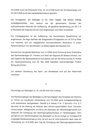 Squeeze-out Degussa AG