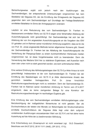 Squeeze-out Degussa AG