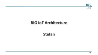 13
BIG IoT Architecture
Stefan
 
