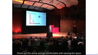 15Check	out	the	venue	and	get	comfortable	with	owning	the	space
 