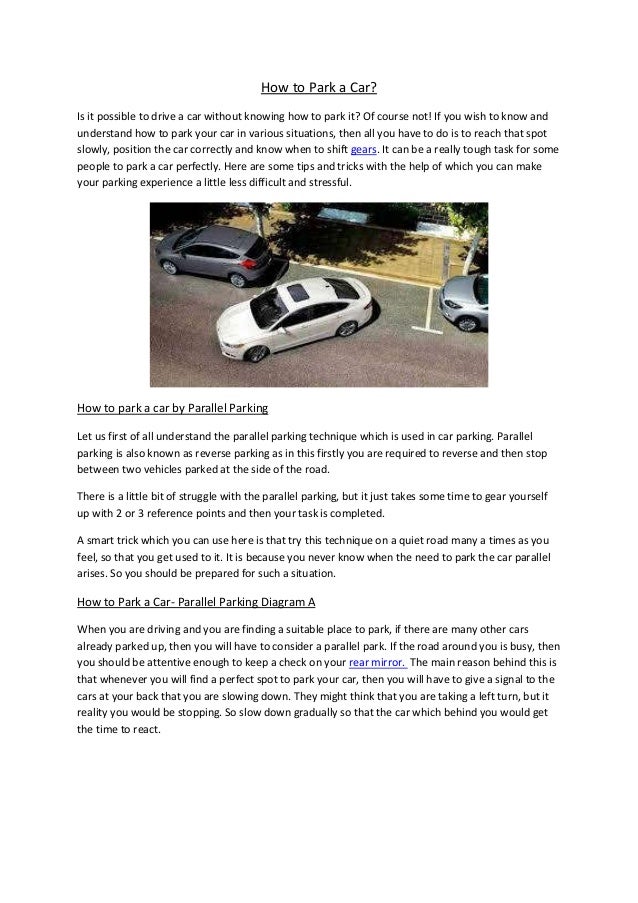 Partsavatar, TorontoAuto body parts how to park a car